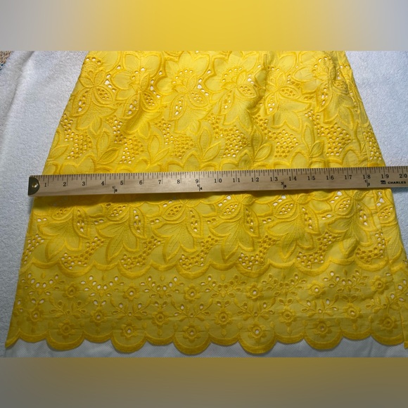 ANTONIO MELANI Yellow Sheath Lace Mini Dress - Picture 8 of 11